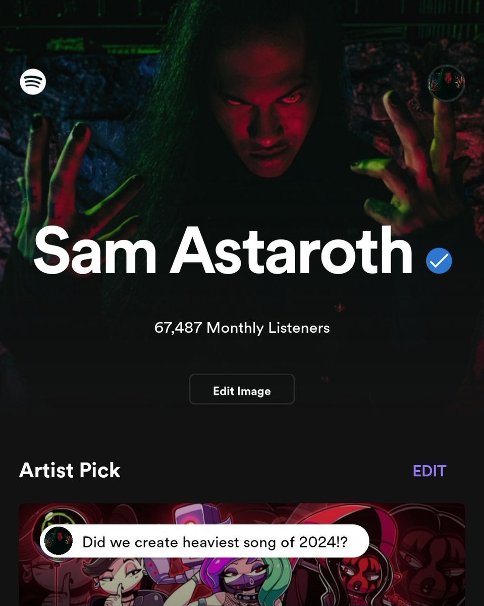 SamAstaroth666's tweet image. 400+ days sober. Demoncore taking over 👿

Thanks for all the love Spawns of Astaroth 🫶🏽

2024 is shaping up to be pretty fxcking insane 🥵

#demoncore #musician #soberlife