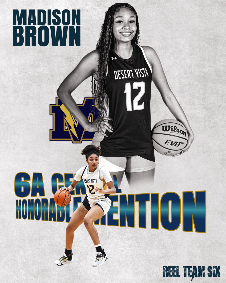 Desert Vista Girls Basketball (@vistagirls) on Twitter photo ⚡️Congrats to #12 Maddy Brown - 6A Central Region Honorable Mention! Go Thunder!⚡️ 
<a href="/maddybrown_24/">Madison Brown</a> <a href="/coachOBryan22/">coachOBryan</a> <a href="/theDVway/">Desert Vista Athletics</a> <a href="/DVHS_TUHSD/">Desert Vista High School</a> ⚡️Congrats to #12 Maddy Brown - 6A Central Region Honorable Mention! Go Thunder!⚡️ 
<a href="/maddybrown_24/">Madison Brown</a> <a href="/coachOBryan22/">coachOBryan</a> <a href="/theDVway/">Desert Vista Athletics</a> <a href="/DVHS_TUHSD/">Desert Vista High School</a>