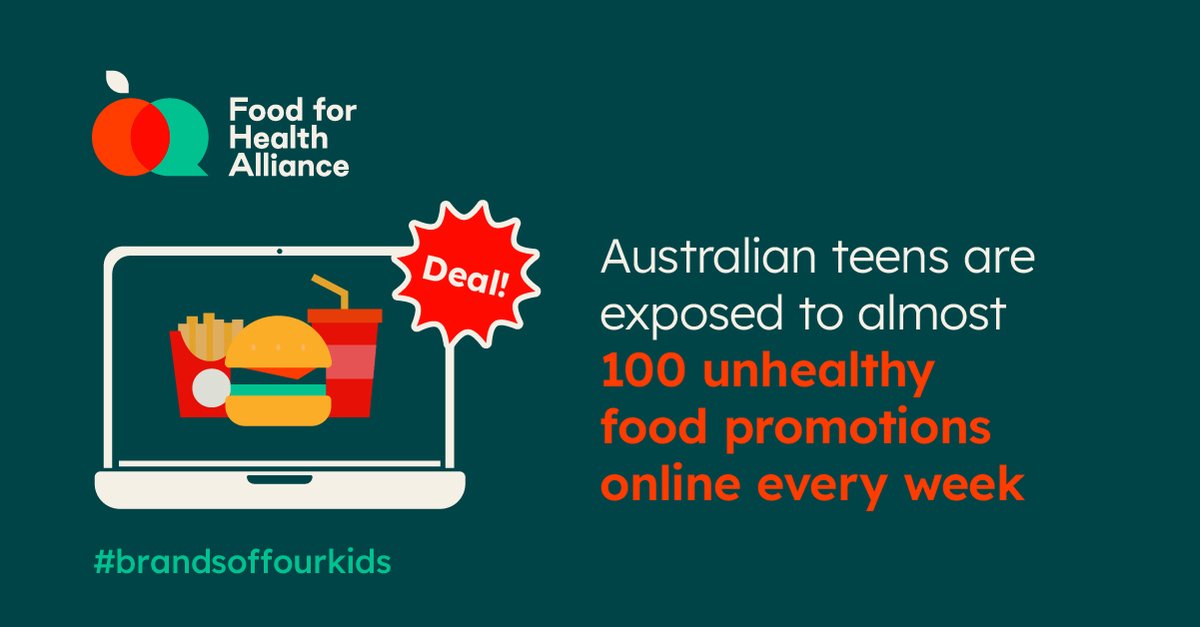 DID YOU KNOW: Australian teens see up to 100 junk good ads online every single week. 📺🎮📱

It doesn't have to be this way. Help us advocate for higher government standards to get #Brandsoffourkids.

Learn more: bit.ly/3SDtAvu