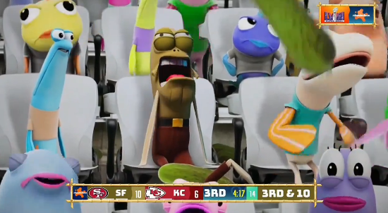 RiseFallNickBck's tweet photo. WE GOT A "MY LEG!" AT THE NICKELODEON BROADCAST!

#SuperBowl https://t.co/MPI14kn4r0
