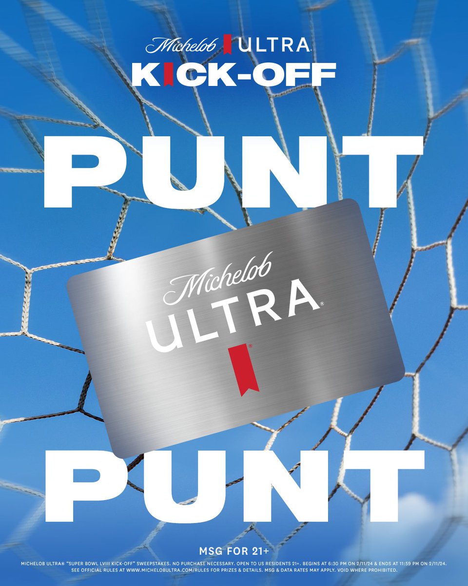 WHAT. 👏 A. 👏 PUNT. 👏 Now time for the prize. ​Reply with #GameOnULTRA and #Sweepstakes for the chance to win BEER MONEY.