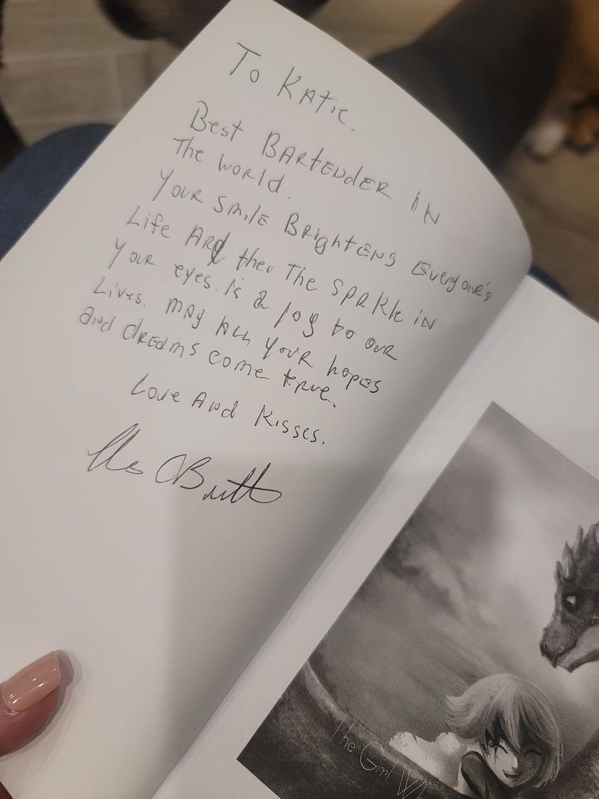 When you're having a rough day and remember your customer signed the book he wrote📷 Thank you Arty📷 It's nice when they remember you.