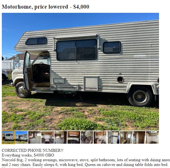 My kids &amp; I are about to be homeless.  We’re out of options.  I’m trying to buy a motorhome.  It’s old but I don’t care.  We just need safe shelter.

If you can donate ANYTHING, my paypal is below.
If you know someone selling one cheap, let me know!!
paypal.me/jujubees68