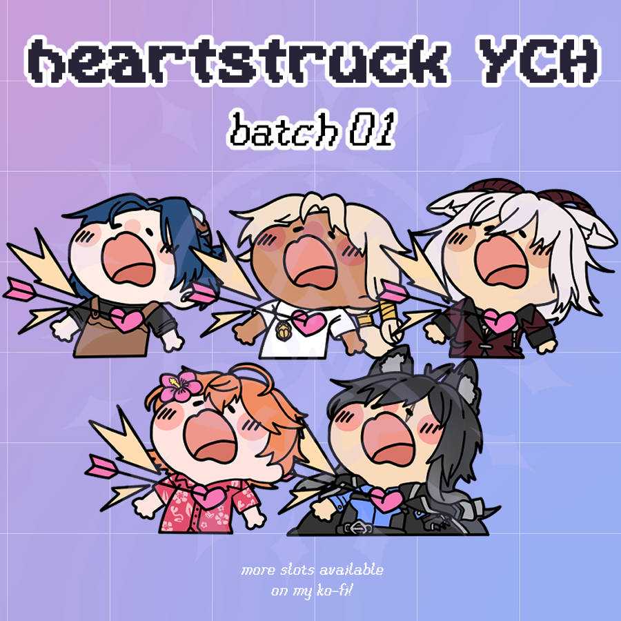 🌺HEARTSTRUCK BATCH 01🌺

Still have a few slots left if any #Vtuber is looking for a last minute valentines' gift or PNG! Shop link below, final file guaranteed before feb 12th !! #VtuberAssets