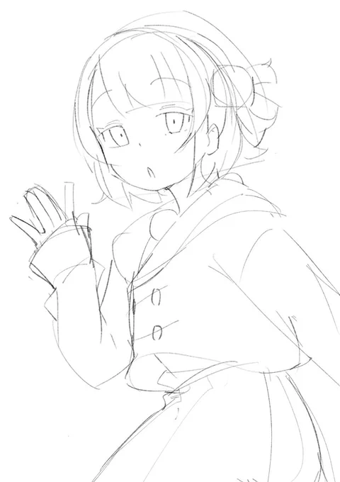 ←ラフ 失敗下書き→

変に整えようとすると失敗しそうになる…のかもしれない
ラフを信じよう! 