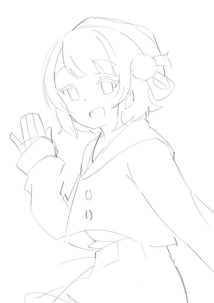 ←ラフ 失敗下書き→

変に整えようとすると失敗しそうになる…のかもしれない
ラフを信じよう! 