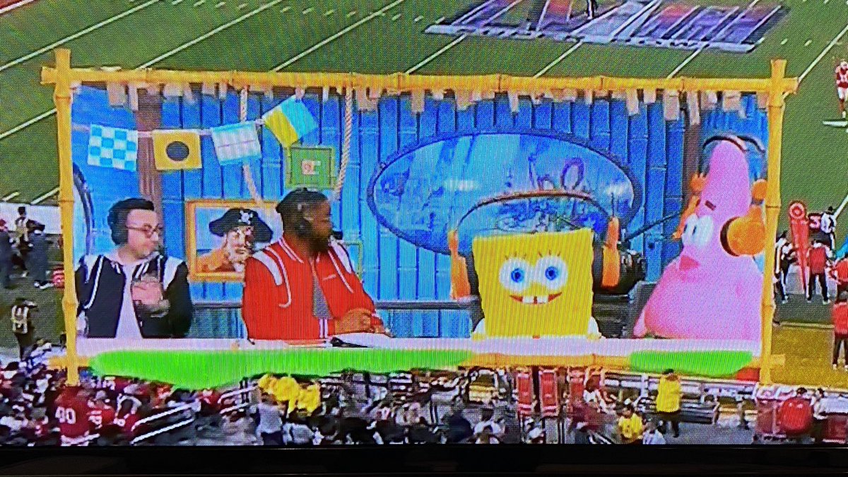 SeanLogic's tweet photo. The Nickelodeon Super Bowl broadcast is the only way I want to watch football from now on. https://t.co/C9Lu0Vc5eO