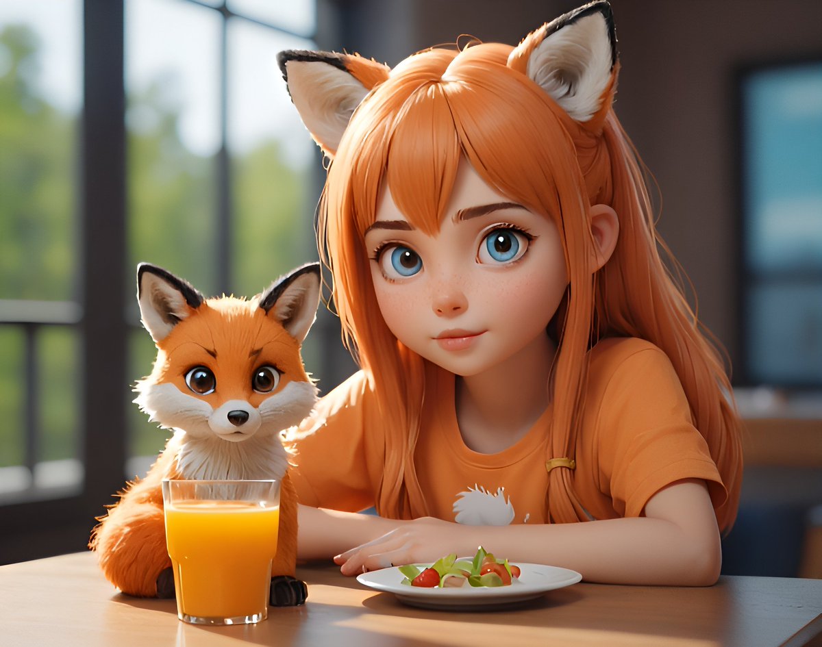 Duuaa_here's tweet photo. Whimsical ๐ฆ & realistic ๐ธ anime art at its finest! Dive into a world of enchantment with this adorable girl and her pet fox. ๐จโจ
#AIgeneratedArt #RealisticAnime #3DArt #FoxEars #PetFox #FoodAndDrink #ArtGallery #CodeCanvas619 https://t.co/h62Xkhsmxi