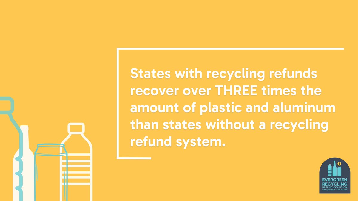 A recycling refund system in Washington is projected to reduce emissions by nearly 154,000 metric tons of CO2 equivalent — that would be like taking nearly 33,000 passenger cars off the roads each year! ♻️Support adding a #RecyclingRefund in Washington: warecyclingrefunds.org