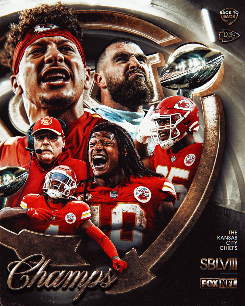 NFLonFOX's tweet photo. THE CHIEFS ARE BACK-TO-BACK SUPER BOWL CHAMPIONS! 🏆 #ChiefsKingdom https://t.co/v1yU5YARGu