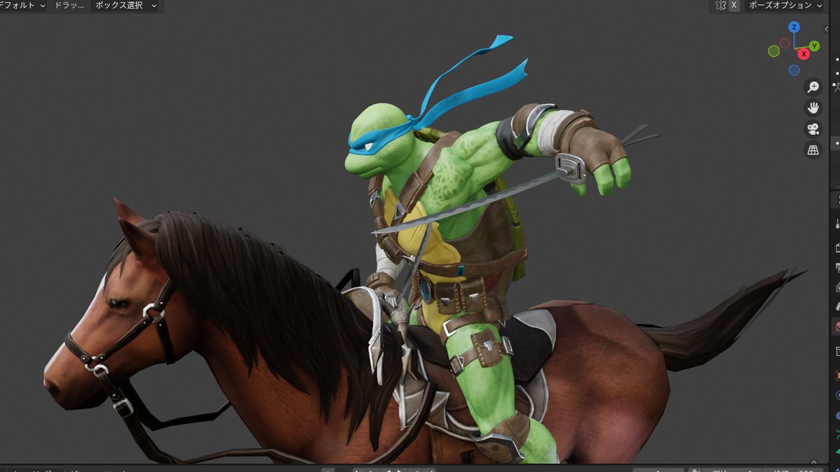 crimmy_10's tweet photo. yeah!! leo is truly a knight❤️‍🔥. I was able to render it over the course of two hours. This was the last thing I wanted to do! Adding another model to one file is hard and difficult!
I paid for this horse model. https://t.co/HH8tf9y8cj