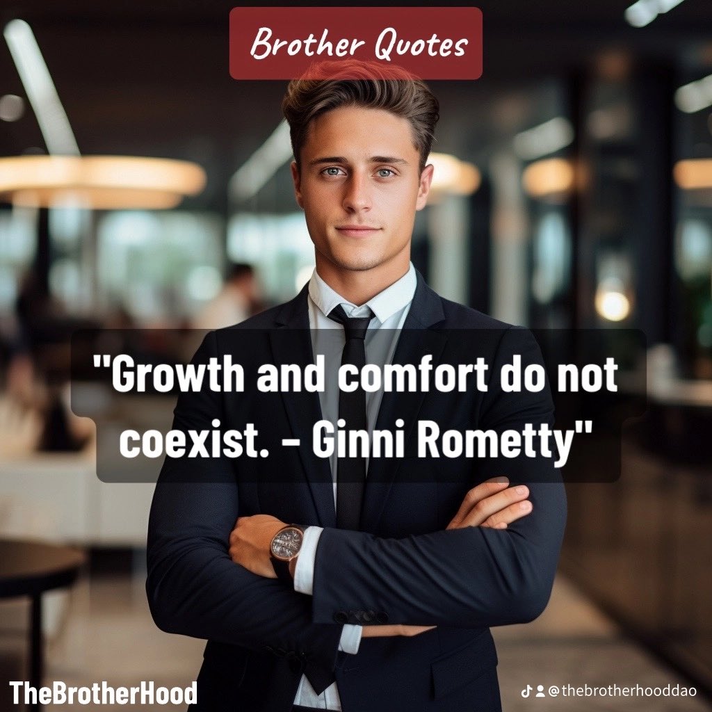 BrothersHoodDAO's tweet photo. Are you in your comfort zone?
#men #MotivationalQuotes #thebrotherhood #thebrotherhooddao #menmotivation https://t.co/wSIdqKnwMd