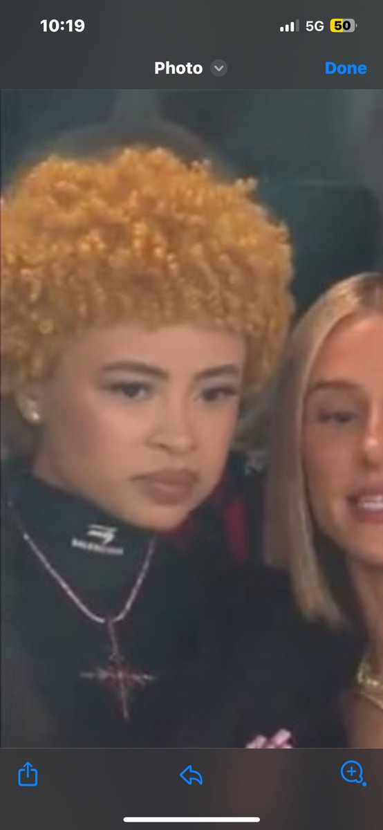 Ice spice watching the game 😂😂😂