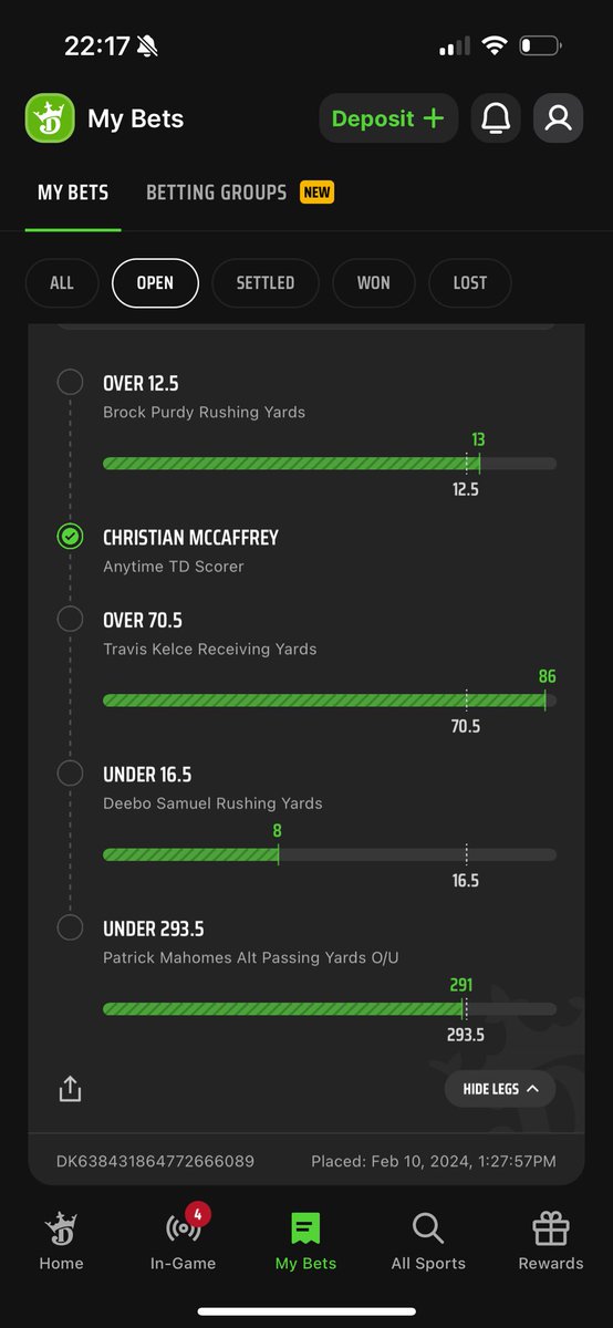 Overtime is going to ruin this +1500 parlay. 

Mahomes only needs to get 3 more passing yards….

Smh….🤦🏻‍♂️