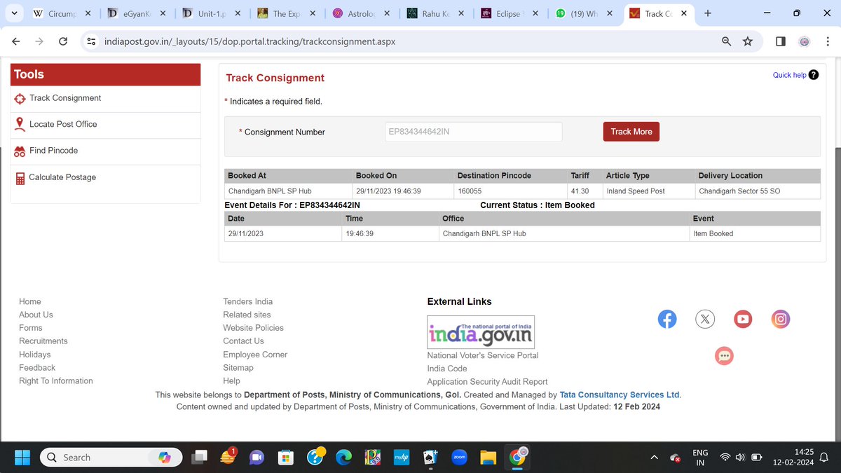 Astrosurkhiyan's tweet photo. #Speed_post booked on 29.11.2023 at #RLA_Chandigarh undelivered after 12.02.2024 frequent visits to #GPO #Sector_17_Chandigarh yield no fruit Shared my grievance on 12 of Jan 2024 Have been cont requesting to authorities on twitter too @AshwiniVaishnaw
https://t.co/vpIZiBslH3 https://t.co/podCK7Rq1V