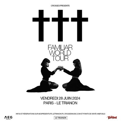 Pixbear's tweet image. [#CONCERT] Alerte ! ††† (Crosses) se produira au Trianon en juin. Places en vente ici : pixbear.com/news/avis-conc…
#crosses #trianon #rock #paris @CrossesMusic @LeTrianonParis @AEGPresentsFR