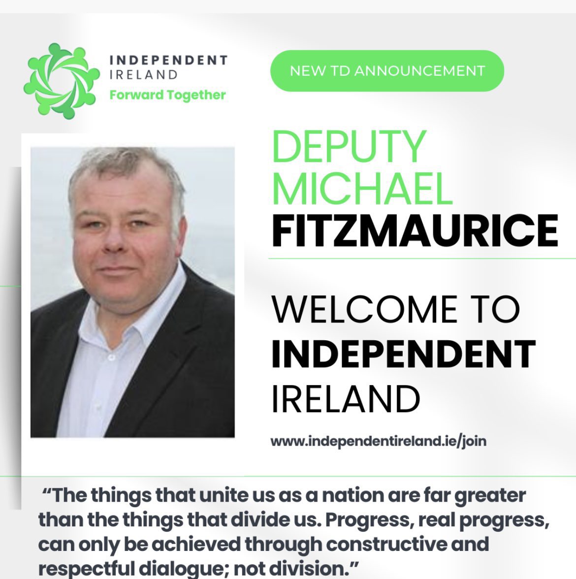 We are Delighted to announce @MichaelFitzmau1 has joined @independent_ire ,@MichaelC_IND_TD @RTE_PrimeTime @rtenews