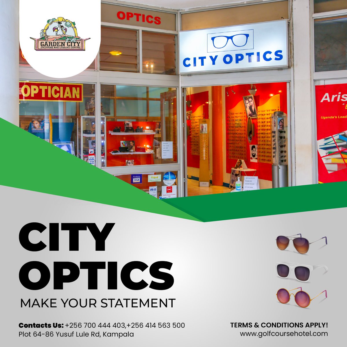 GardenCity_Mall's tweet image. Elevate your style with vision! Get your eyewear at City Optics, Garden City Mall, and make a statement that speaks volumes. See fashion, see clarity. 👓✨ #CityOpticsStyle #EyeFashion #StatementFrames #GardenCityMall