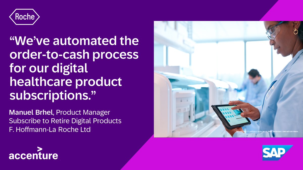 Biotech company F. Hoffmann-La Roche Ltd created a gold-standard customer experience for its digital healthcare subscription services by integrating the SAP Subscription Billing and SAP Entitlement Management solutions with its existing infrastructure. #Roche