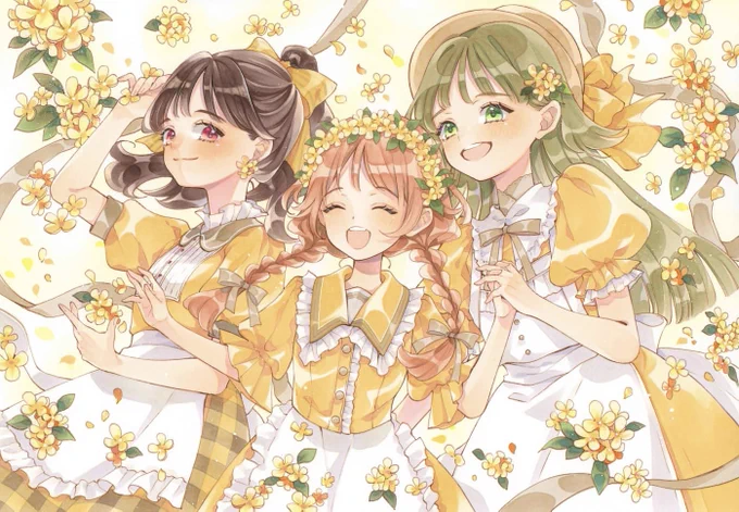 個展まであと1ヶ月!ということで、今日から3/11まで、毎日過去作品の投稿をしていきたいと思います⸜⸝2/12金木犀(2021年制作/コピック) 