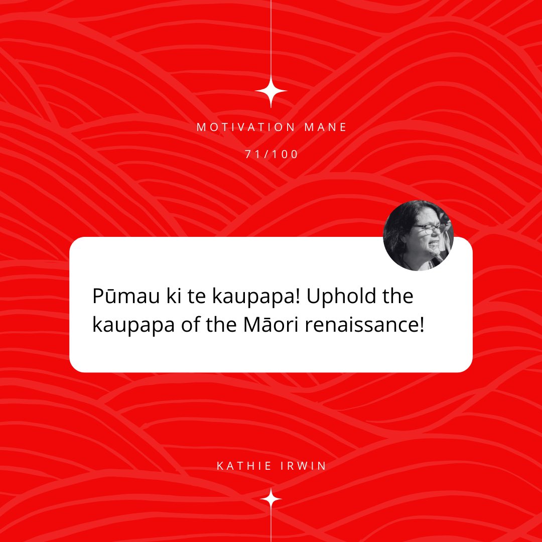 Toitū te kupu, toitū te mana, toitū te tiriti.  #100DayPlan #Māori