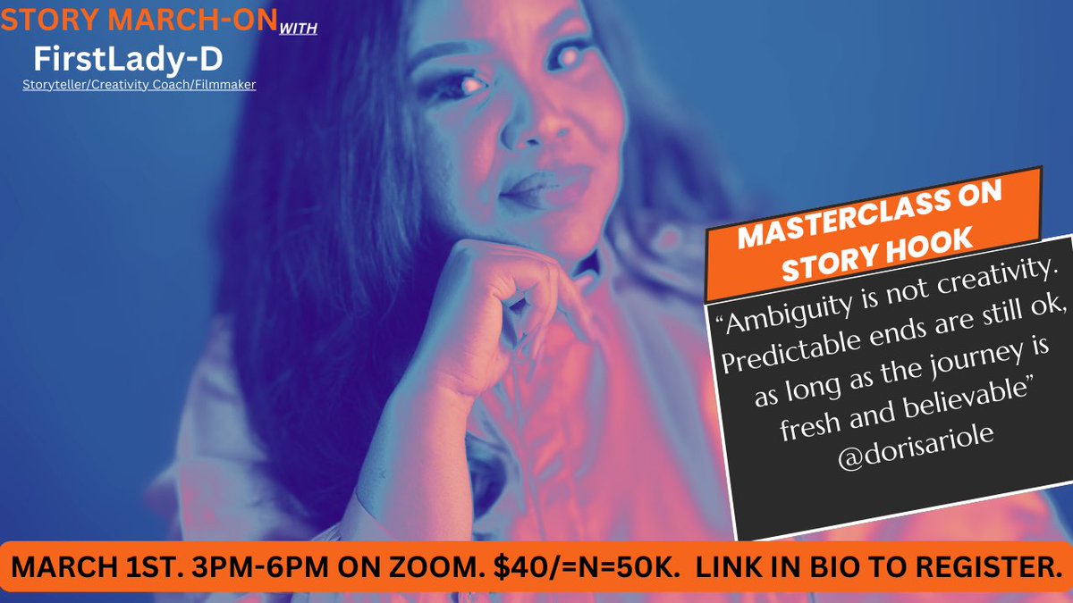 Your screenplay has the 1st 3 pages to hook your audience &amp; your movie, the 1st 10 minutes. You can also lose them in the last pages&amp;minutes . 
FristLady-D  
I entertain and inspire minds✨🔥
#firstlady #storyteller#storyteacher#creativitycoach H•A•D•A•SSA•H •W•O•R•L•D