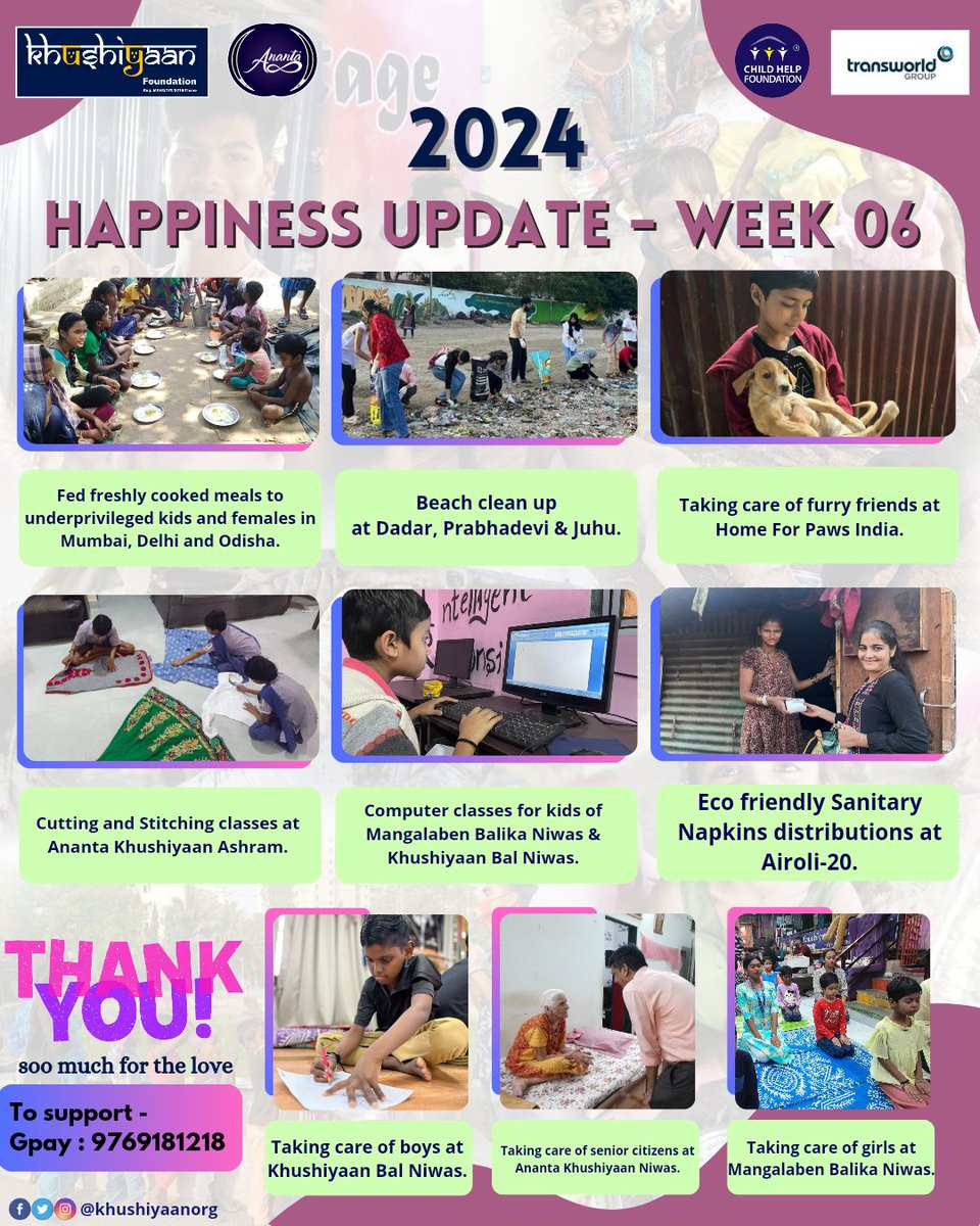 Week 06: Our weekly roundup!🌐✨ We're grateful to everyone for their constant love and support.❤️ #happinessupdate #weeklyupdate #weeklyhappiness #kindness #inspiration #positivity #motivation #gratitude #thankful #grateful #blessed