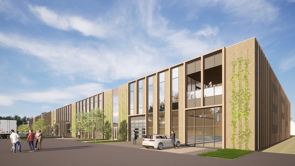 Aan de Stegge en BluePrint tekenen contract voor houten bedrijfsgebouw dlvr.it/T2d72D