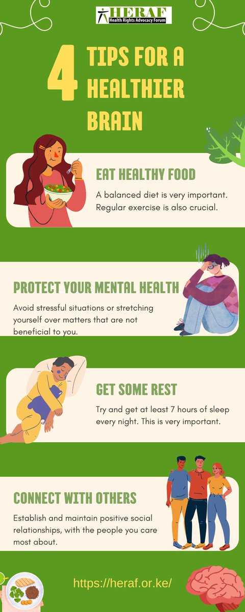 Your brain being healthy is as important as the rest of your body. Here are some tips to ensure your brain operates at full optimization.

#MentalHealthMatters #mentalhealth