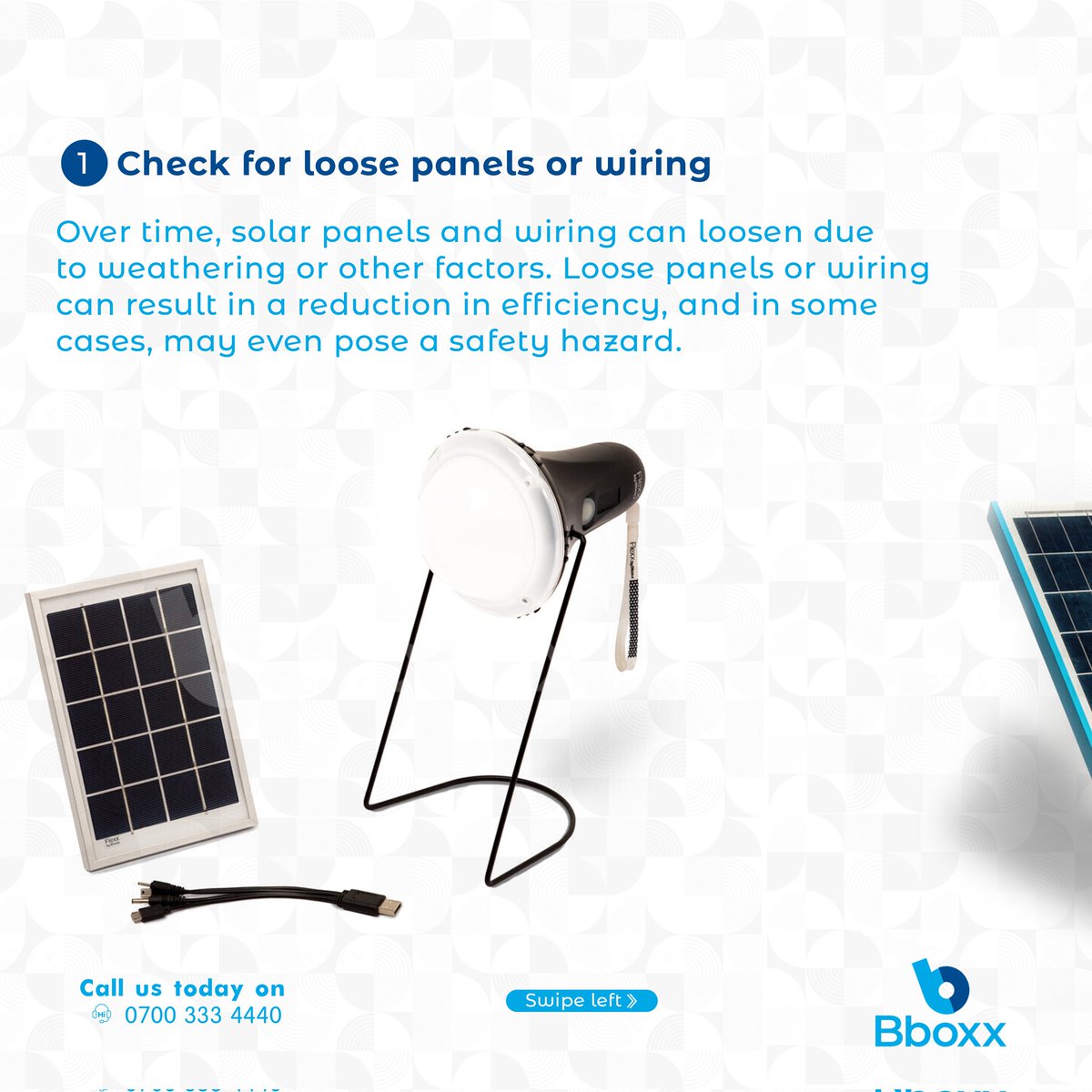 Bboxx_Nigeria's tweet photo. Regardless of whatever happened last week, this is another week to hit the ground running and shine brighter ✨. 

👉 Learn how to maintain your Solar Systems easily.

#bboxx  #solar  #bboxxnigeria #DIY https://t.co/Tjz3NuV3iZ