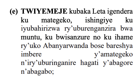 UncleGobby's tweet photo. @ChadadiHabimana Mu #irangashingiro ry'Itegeko Nshinga rya Repubulika y'u Rwanda
Mu gaka kayo ka (e);
Havuga ko u #Rwanda ari igihugu gifite ubutegetsi bugendera ku #mategeko.
Mbere ko #Luvumbu asabirwa #kubambwa nasabaga ko hagira umugira neza utwereka itegeko rihana igikorwa yakoze
Murakoze https://t.co/UYtphT6ITR
