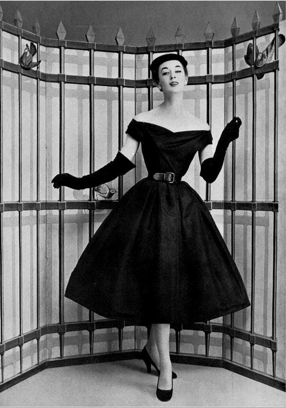 Thanks to designers like #PaulPoiret and #ChristianDior who created new silhouettes, new forms of undergarments were created. 
Poiret, declaring war on #corsets, made way for the earliest bras. 
#Dior's #NewLook bringing back a bit of old with the new.