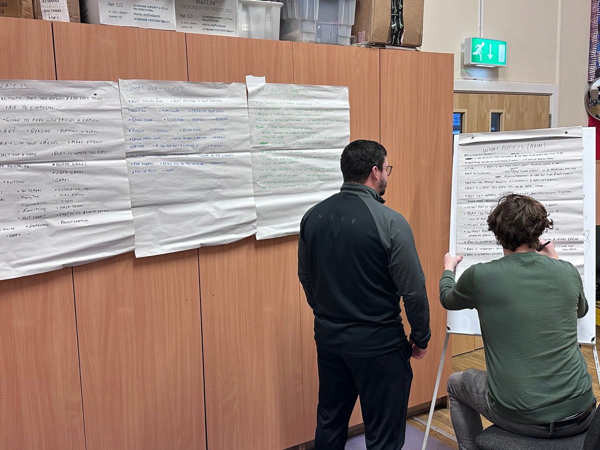 @WrexhamPlayTeam Mentoring these two #LocalAuthority teams on Hyper-Local #PlaySufficiency KTP, providing hands-on support for a neighbourhood play sufficiency assessment. Real research with the community leads to a co-constructed master plan and research report. #PlaySufficiency