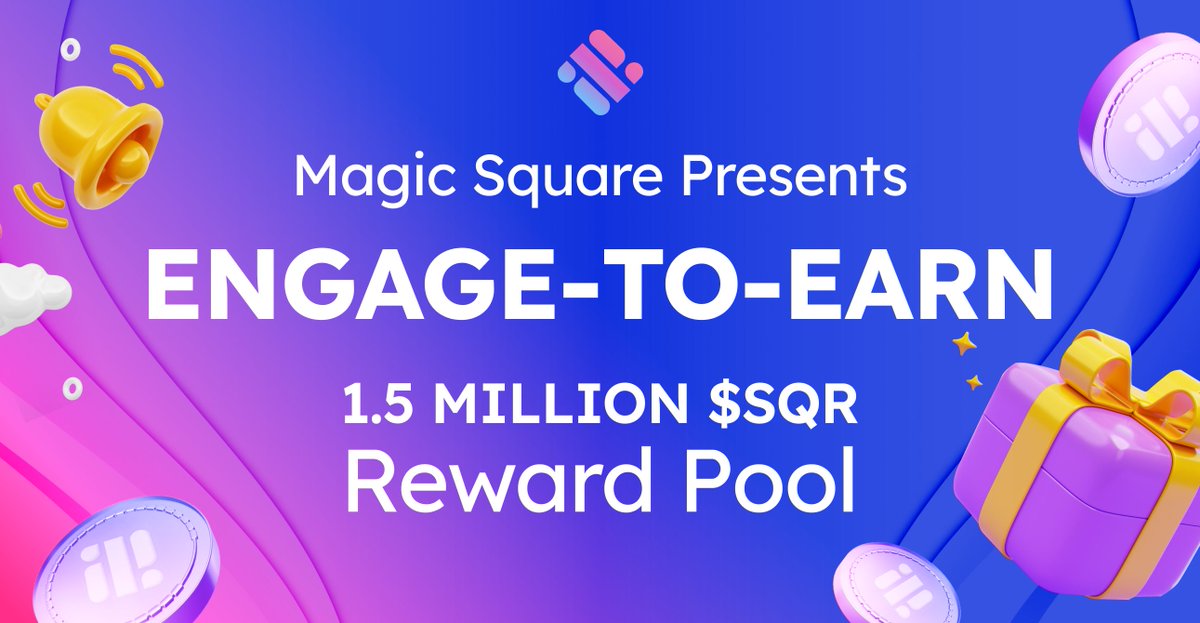 🚀  We are excited to announce Magic Square's Engage-to-Earn Campaign! 🌟

💰  1.5M $SQR Reward Pool!
🎟️  Exclusively for Plus, Premium, &amp; Premium Plus Magic Store Members

Join #MagicSquare now ➡️ magic.store/stories/engage…
