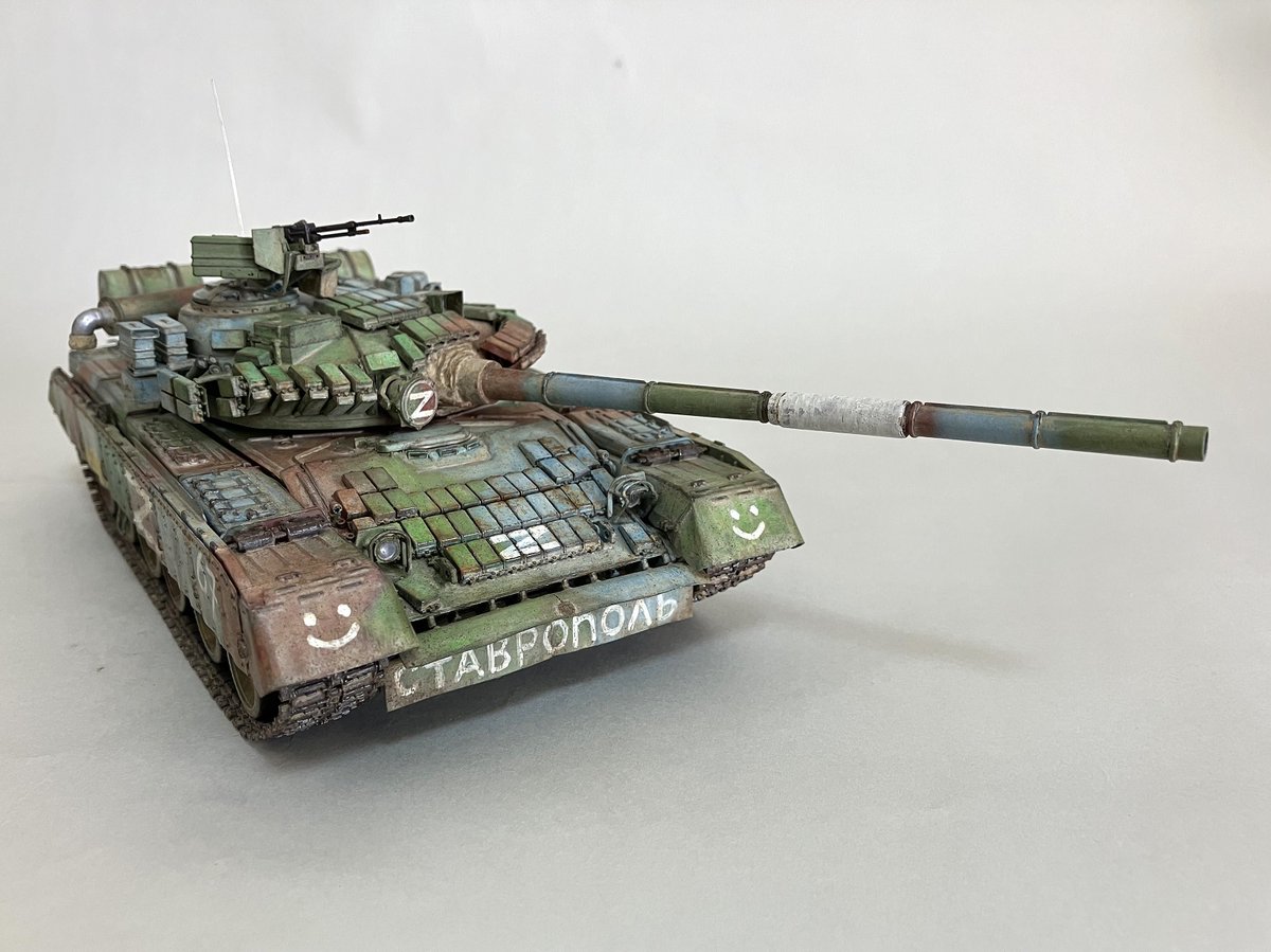 nekomanmaok's tweet photo. T-80くんでけた。
#戦車模型 #scalemodels #模型戦車道 #T80 #TRUMPETERMODELS #今月作ったプラモ晒そうぜ https://t.co/G8AzZdo3Yl