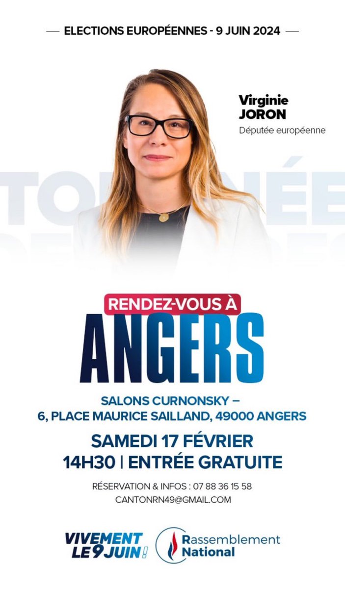 ✅➡️ Rdv samedi prochain à Angers ! <a href="/gabriel2chabot/">Gabriel de Chabot-Tramecourt</a> <a href="/RNJ_49/">RNJ Maine-et-Loire</a> #VivementLe9Juin