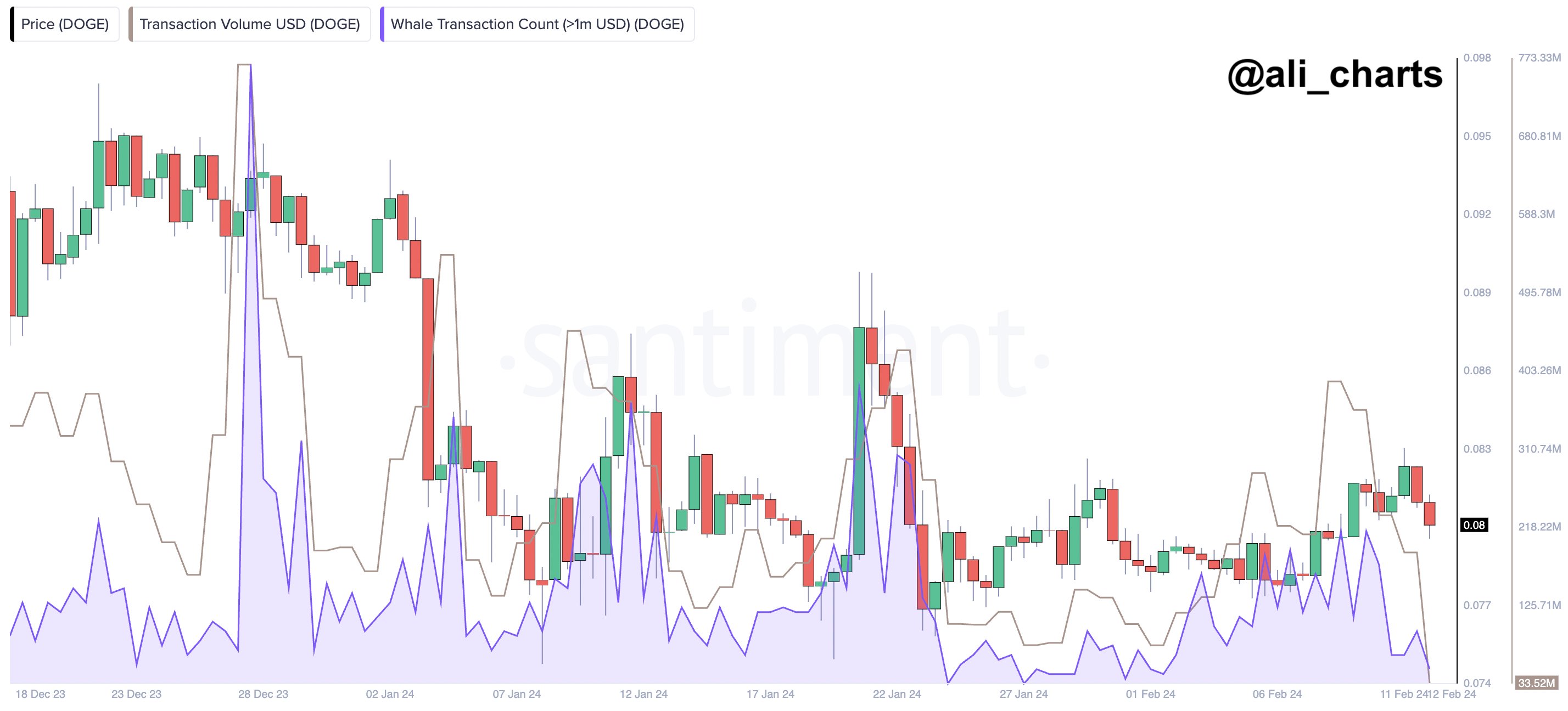 Dogecoin Volume And Whale Activity