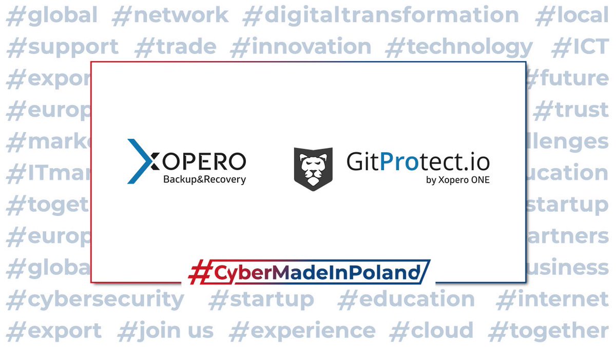 cybermadeinPL's tweet image. Wiodący producent rozwiązań do backupu i przywracania danych w Polsce i na świecie - firma @Xoperobackup - dołącza do Klastra #CyberMadeInPoland❗️

Więcej o firmie #Xopero, jak i o ich marce #GitProtect:
📌xopero.com/pl/
📌gitprotect.io

Witamy na pokładzie❗️