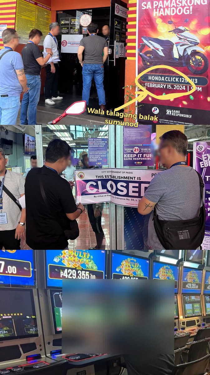 News5PH's tweet photo. Ipinasara na ni Pasig City Mayor Vico Sotto ang lahat ng mga establisimyento ng #POGO, e-games, at e-bingos sa lungsod.

Binigyan na aniya sila ng isang taon para maitigil ang kanilang operasyon alinsunod sa City Ordinance No. 55, s. 2022.

📸: Vico Sotto (Facebook) https://t.co/bpaJiLbVnM