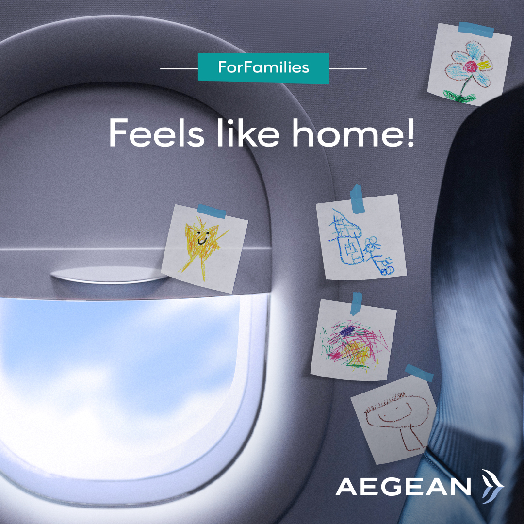 🖍️✈️From 01/03 up until 31/10, your family will fly really often with AEGEAN, because infants and children can travel for FREE! Book your tickets until 12/02! Book here: en.aegeanair.com/flight-deals/o…