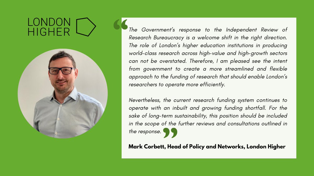 Our Head of Policy @Mark_A_Corbett responds to the Government response to the Independent Review of Research Bureaucracy 👇