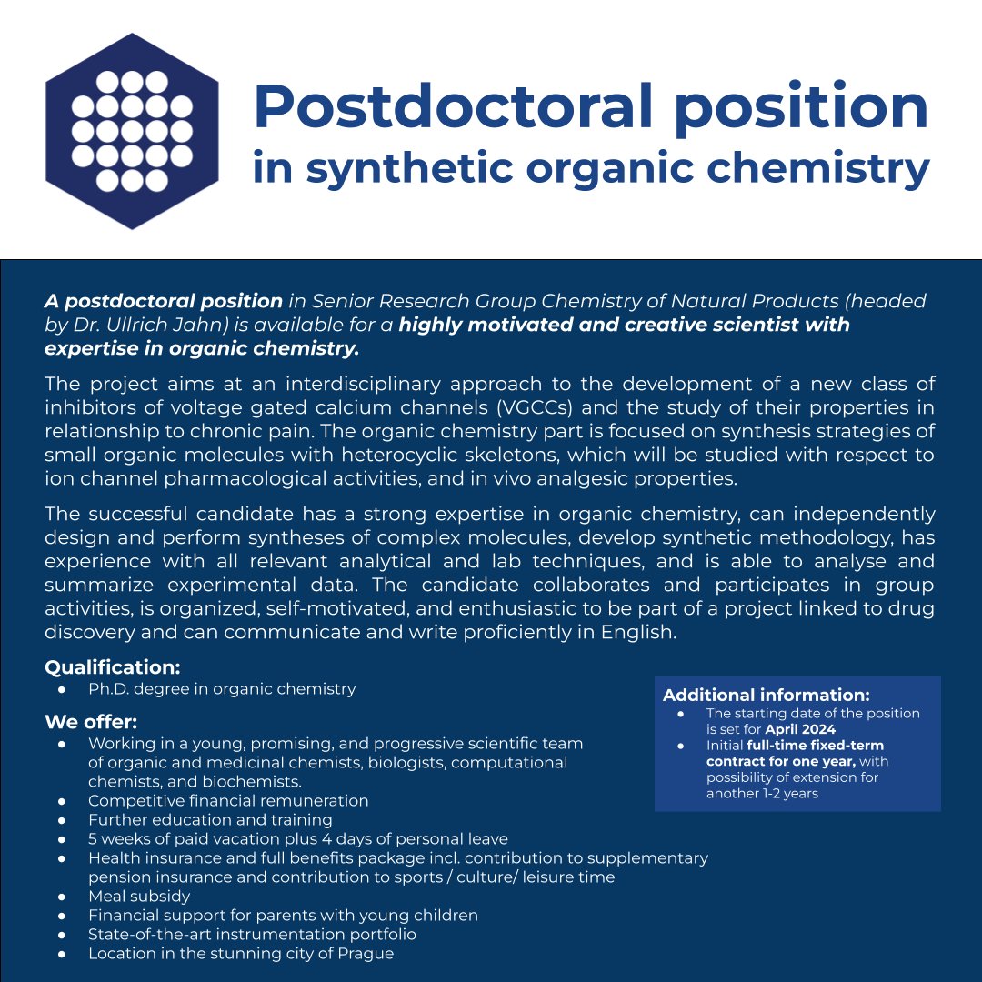 researchjobs.cz (@researchjobs_cz) on Twitter photo An appealing #postdoc opportunity available at the Institute of #Organic #Chemistry and #Biochemistry, Czech Academy of Sciences <a href="/IOCBPrague/">IOCB Prague</a>: #Postdoctoral position in synthetic #organicChemistry
Read more: researchjobs.cz/sqyud
#postdocjobs
CC: <a href="/czexpats/">Czexpats In Science</a> <a href="/CzechAcademy/">Czech Academy of Sciences</a> An appealing #postdoc opportunity available at the Institute of #Organic #Chemistry and #Biochemistry, Czech Academy of Sciences <a href="/IOCBPrague/">IOCB Prague</a>: #Postdoctoral position in synthetic #organicChemistry
Read more: researchjobs.cz/sqyud
#postdocjobs
CC: <a href="/czexpats/">Czexpats In Science</a> <a href="/CzechAcademy/">Czech Academy of Sciences</a>