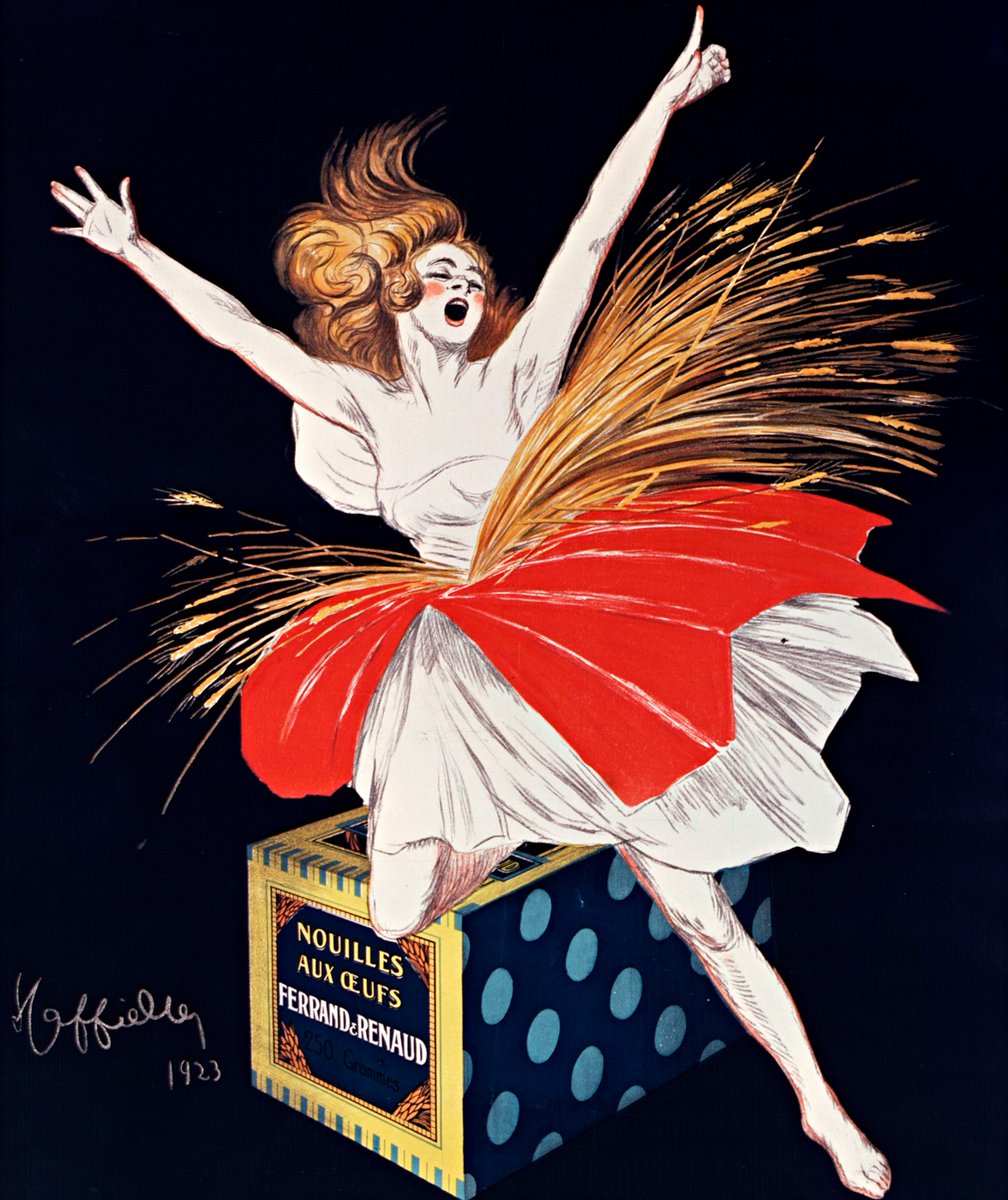 Vous êtes 100 000 à nous suivre par ici ! Merci 🎉 ['Délices' Nouilles Coquillettes aux œufs, Ferrand et Renaud, publicité par Leonetto Cappiello] c.bnf.fr/TxP