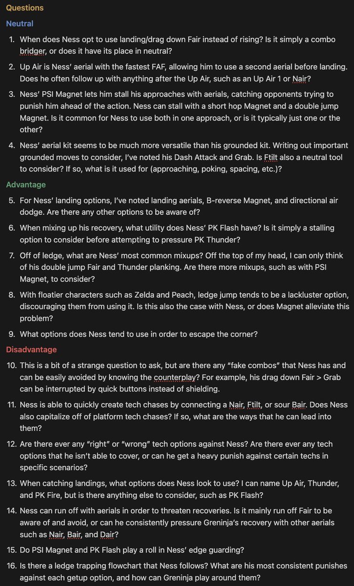 Apolotion's tweet image. One of my biggest pet peeves is people asking &quot;what do I do against X character&quot; WITH NO CONTEXT. PLEASE learn how to ask questions guys. Giving direction really makes all the difference in your ability to learn to fight against other characters while soliciting better responses.