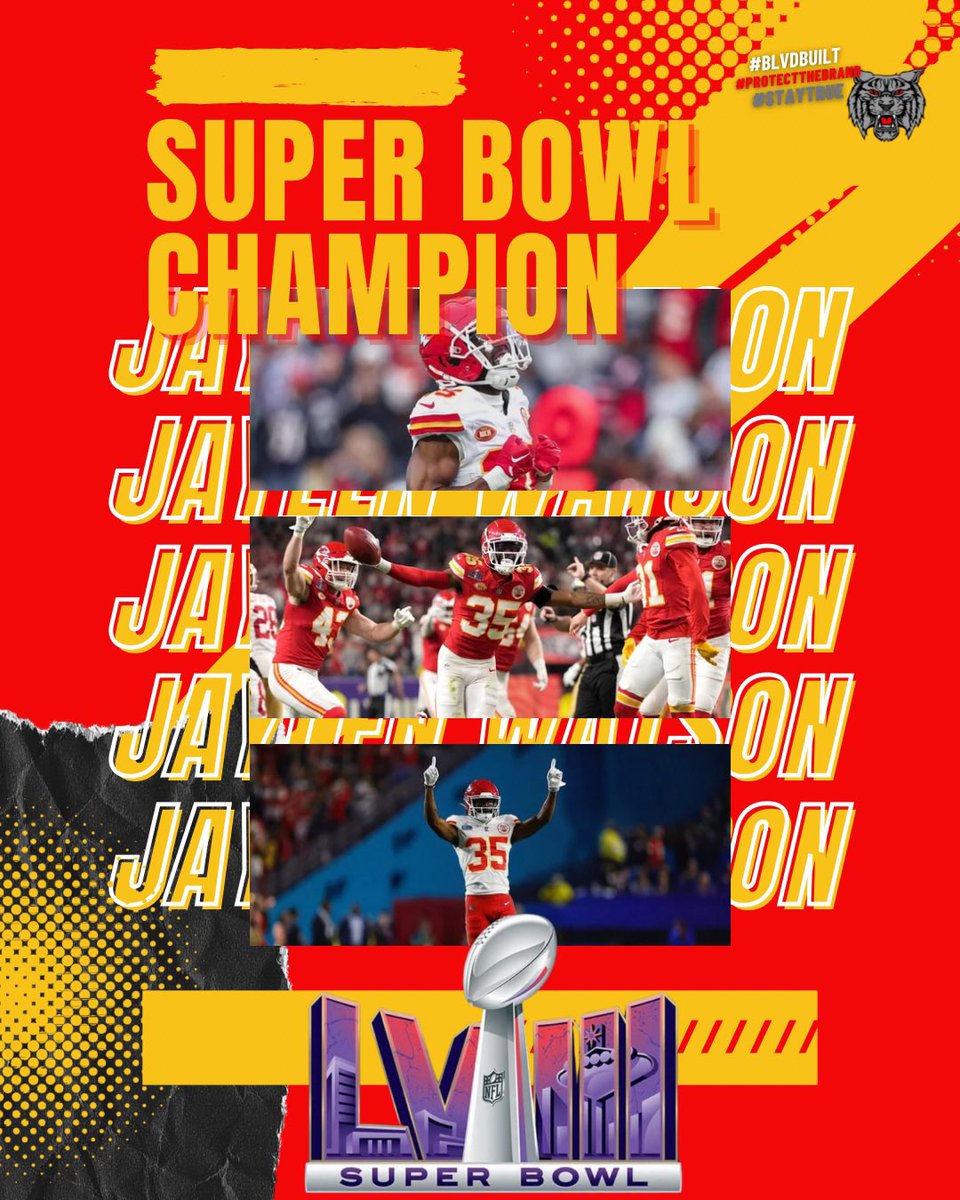 He is now Laney Alumni and two time Super Bowl Champion, Jaylen Watson‼️ Right from The BLVD‼️ #BLVDBuilt #ProtectTheBrand #StayTrue #SuperBowlLVIII #Chiefs