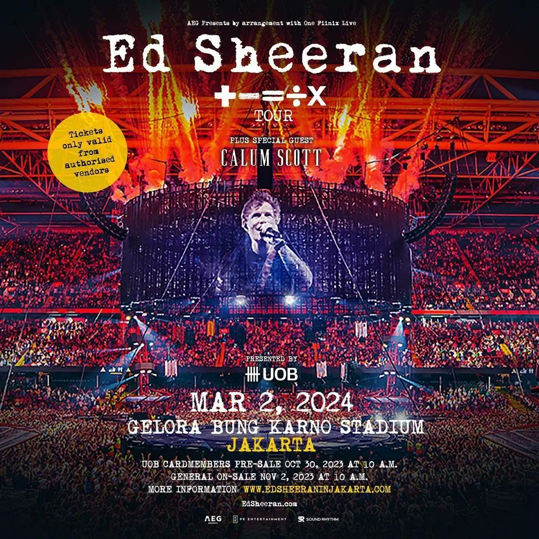 [WTS / JUAL]
ED SHEERAN TOUR
2 MARET 2024

READY 🔥🔥🔥🔥
YELLOW A 2 TIKET SEBELAHAN

FOLLOW DLU YA BIAR DI DM
#EdSheerantickets #EdSheeran #EdSheeraninjkt #ticket #jualtiket #wtb #wts #calumscott #edsheeraninkajarta