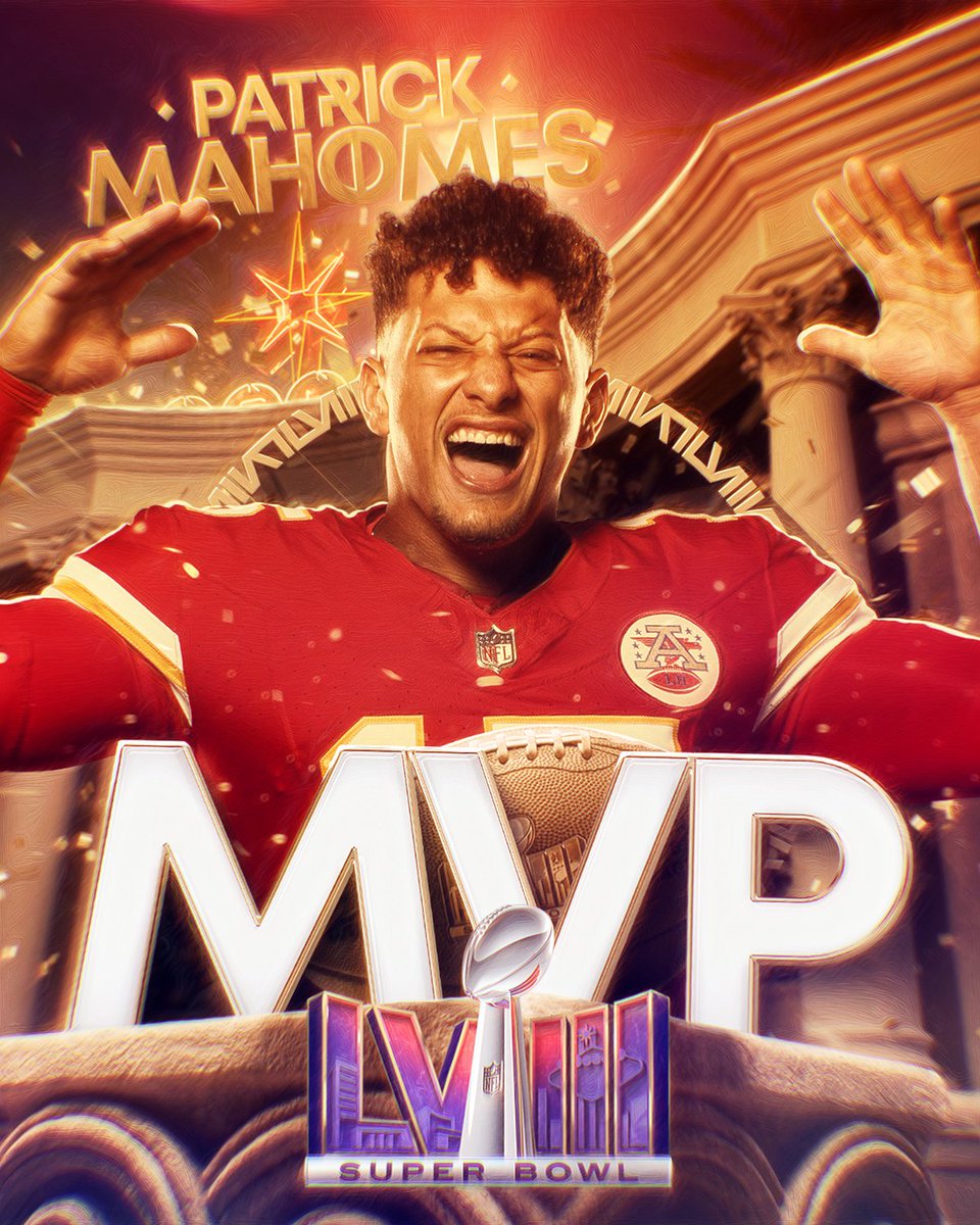 sopitas's tweet photo. 👏🏼 El MVP del Super Bowl LVIII no podía ser otro... 

Patrick Mahomes demostró que juega en su propia liga.

¡Vaya números! 🧵

https://t.co/No9dSRtzxD https://t.co/WwtOflPdtV