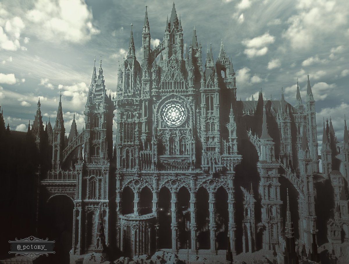 _potomy_'s tweet photo. Bloodborne:                               Minecraft: https://t.co/yHHuseeK5f
