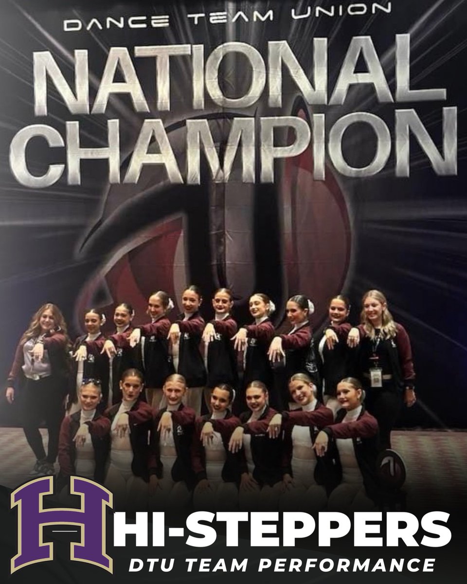 The Hahnville Hi-Steppers are NATIONAL CHAMPIONS again! Congratulations on an amazing job ladies! 💍🏆🎉💜💛