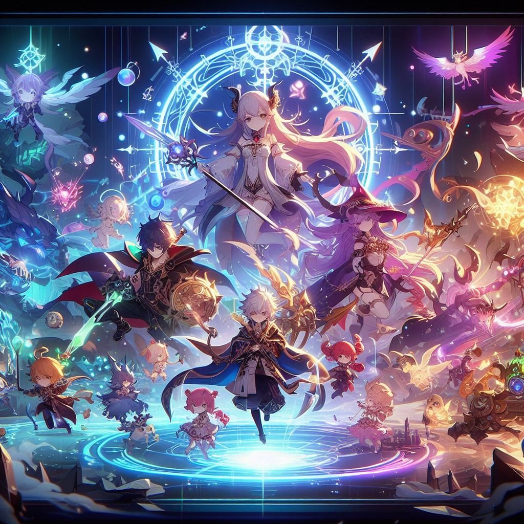 GameBestStudios's tweet photo. 魔法の円が輝く中、勇者たちが集結。この一大エピックに、君も参戦しよう。それぞれの英雄が魅せる神秘的な力を目撃し、共に伝説を作り上げるのだ。#エピックバトル #冒険への招待 https://t.co/34g8dYtBiN